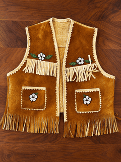 Vintage Suede Fringe Vest