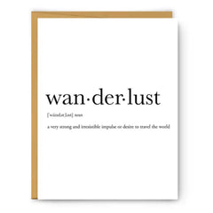 Wanderlust Definition Card