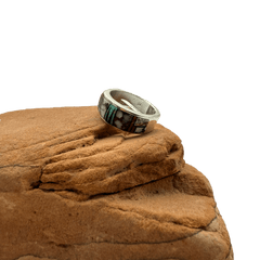 White Buffalo & Opal Inlay Ring