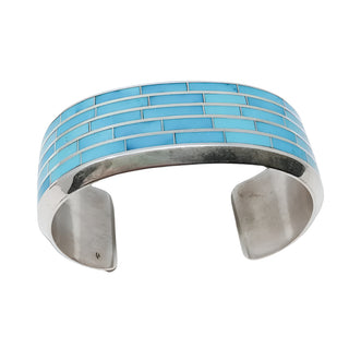 Wide Turquoise Inlay Cuff Bracelets - Picayune Cellars & Mercantile