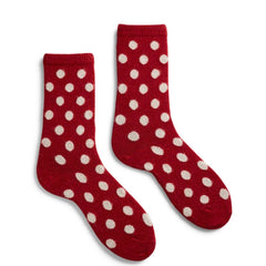 Women's Dot Cashmere & Wool Crew Socks
