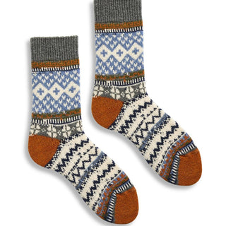 Women's Fairisle Wool Crew Socks Socks - Picayune Cellars & Mercantile