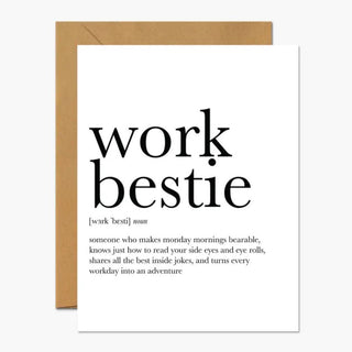 Work Bestie Definition Colleague Leaving Card Cards - Picayune Cellars & Mercantile