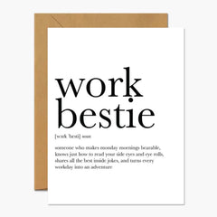 Work Bestie Definition Card