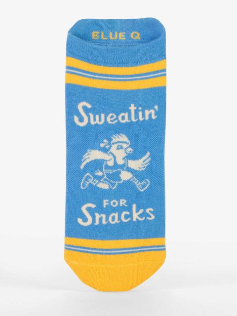 Blue Q Sneaker Socks "Sweatin' for Snacks"