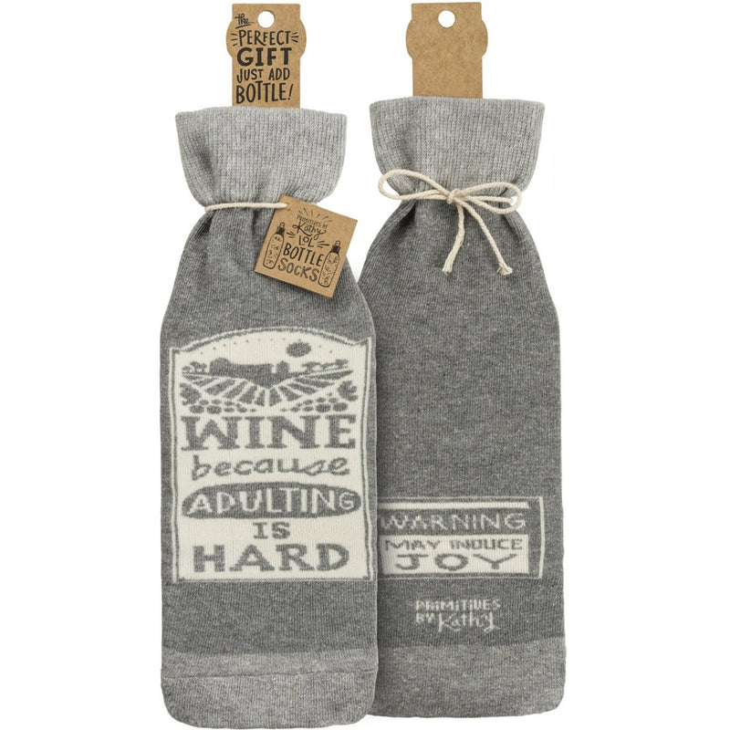 Wine Bottle Covers - Wine Because Adulting is Hard
