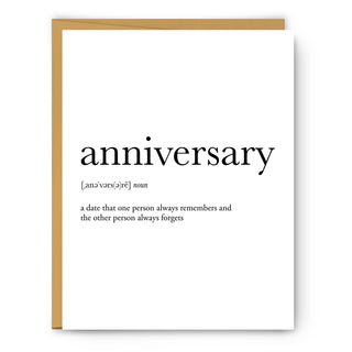 "Anniversary Definition" Card