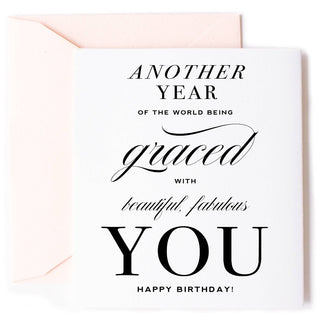 "Another Year Graced" Birthday Card