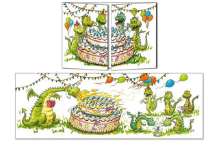 Trifold Card "Birthday Dragons"