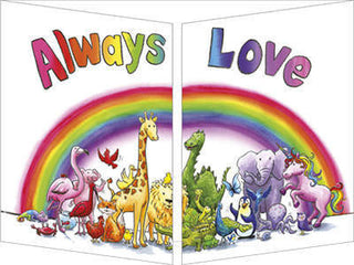 Trifold Card "Rainbow Always Love"