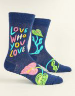 Blue Q Men's Socks "Love Who You Love"