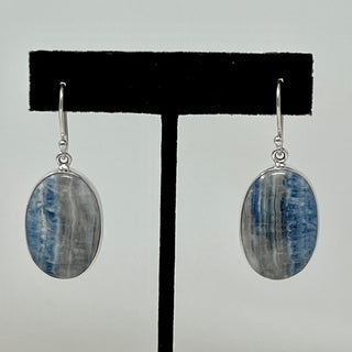 Blue Scheelite Sterling Silver Earrings