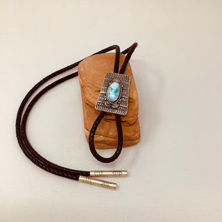 Bolo Tie with Golden-Hills Turquoise