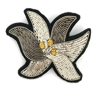 "Buttonhole Flower" Embroidered Brooch