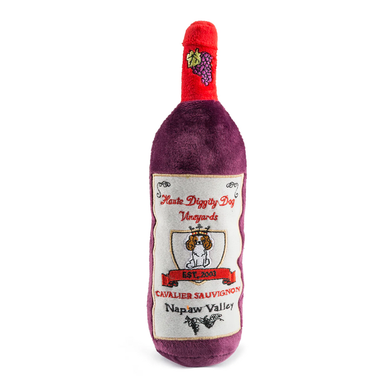 Haute Diggity Dog Toy "Cavalier Sauvignon Wine Bottle"