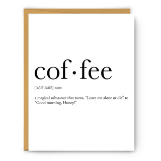 "Coffee Definition" Card