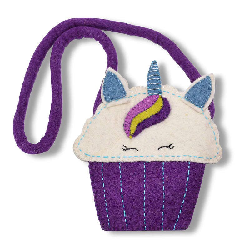 Felted Cupcake Unicorn Bag for Kids