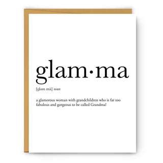 "Glamma Definition" Card