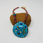 Double Sided Mosaic Shell Pendant
