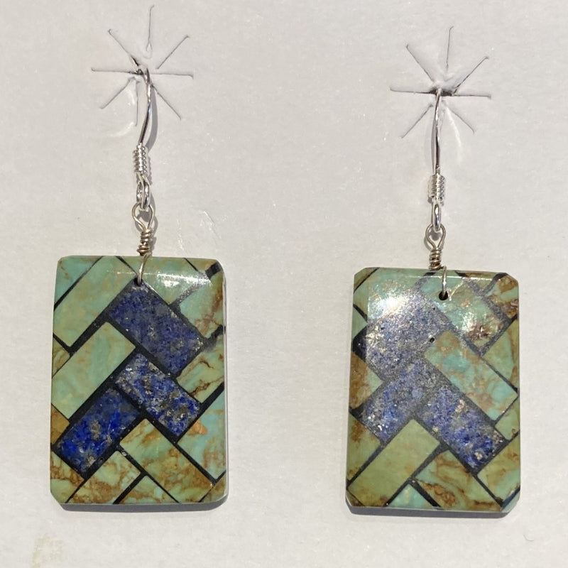 Rectangular Mosaic Earrings Medium