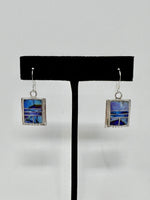 Sterling Silver and Opal Inlay Earrings