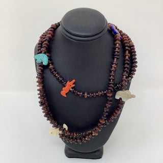 Fetish & Brown Beads Necklace
