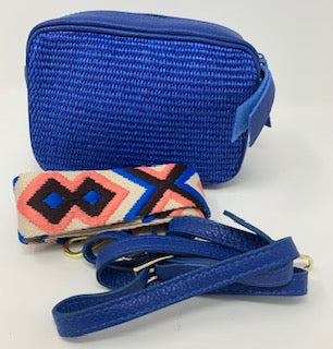 Leather and Woven Purse