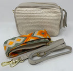 Leather and Woven Purse