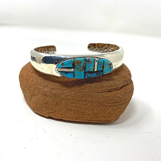 Oval Inlay Turquoise Cuff