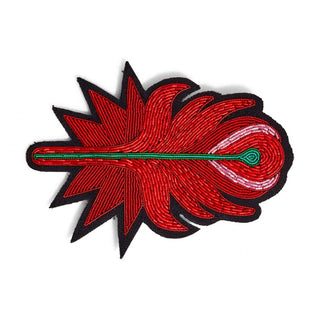 "Phoenix Feather" Embroidered Brooch