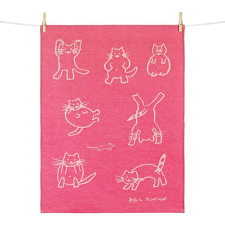 "Pink Cats" Kitchen Towel