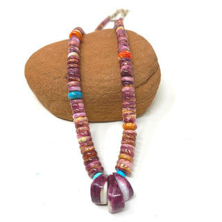 Purple Spiny Oyster Bead Necklace