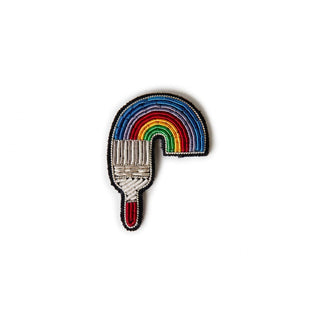 "Rainbow Paintbrush" Embroidered Brooch