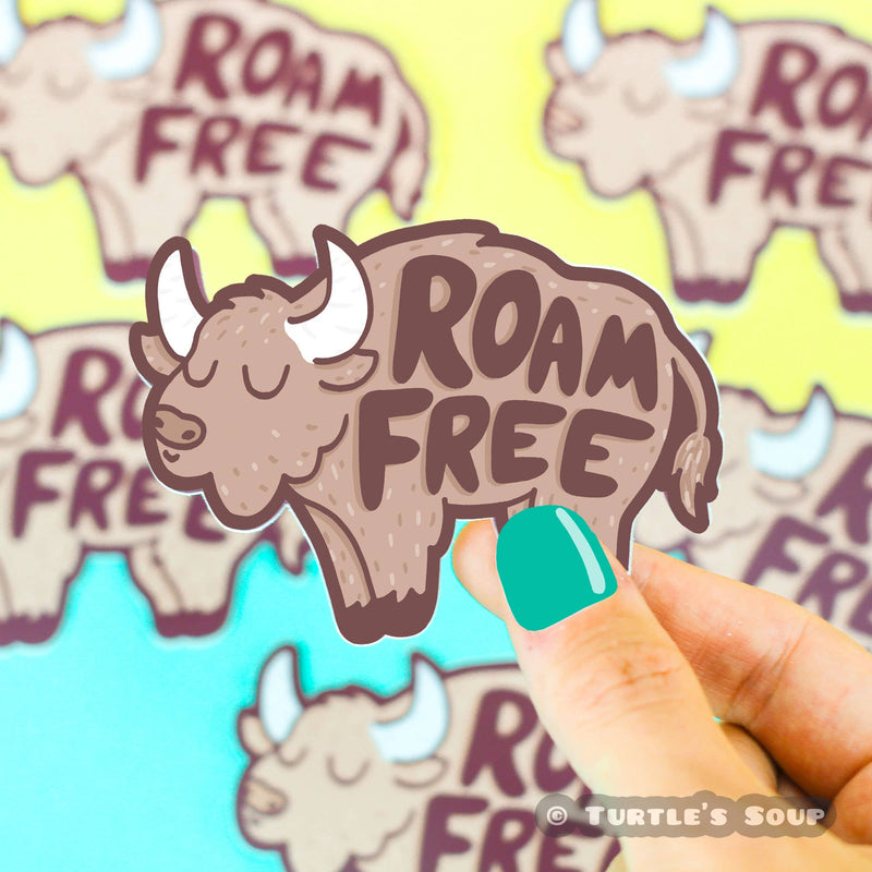 Roam Free Buffalo Sticker