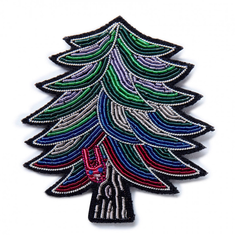 "Spruce Tree" Embroidered Brooch