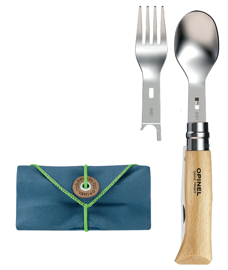 Opinel Picnic + Cutlery with No. 8 Folding Knife