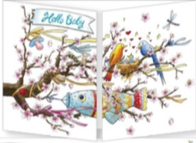 Trifold Card Hello Baby Fish & Bird
