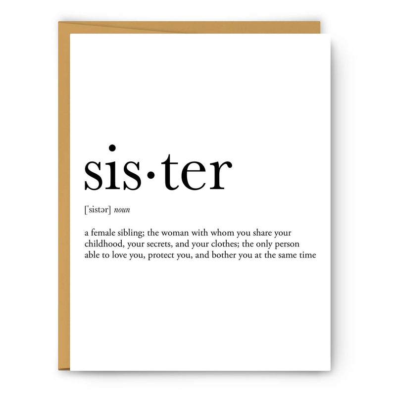"Sister Definition" Card