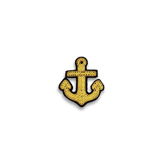 "Golden Anchor" Embroidered Brooch