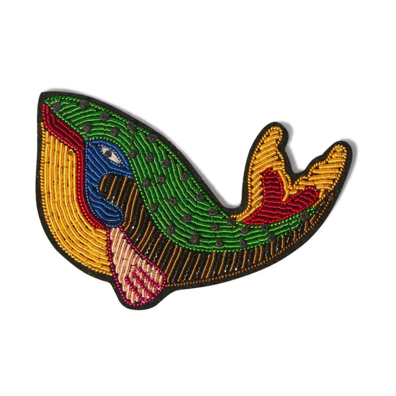 "Colorful Whale" Embroidered Brooch