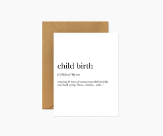 "Child Birth Definition" Card