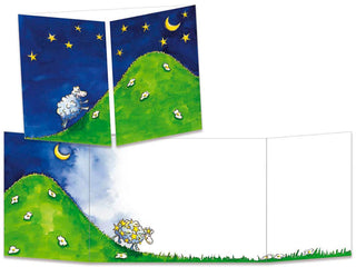 Trifold Card "Sheep in the Stars"