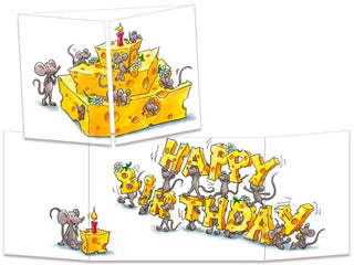 Trifold Card "Birthday Mice"