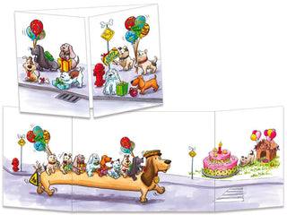 Trifold Card "Doggie Bus Stop"