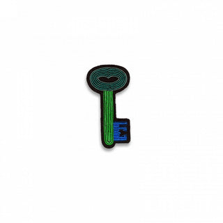 "Key" Embroidered Brooch