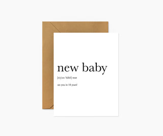 "New Baby Definition" Card