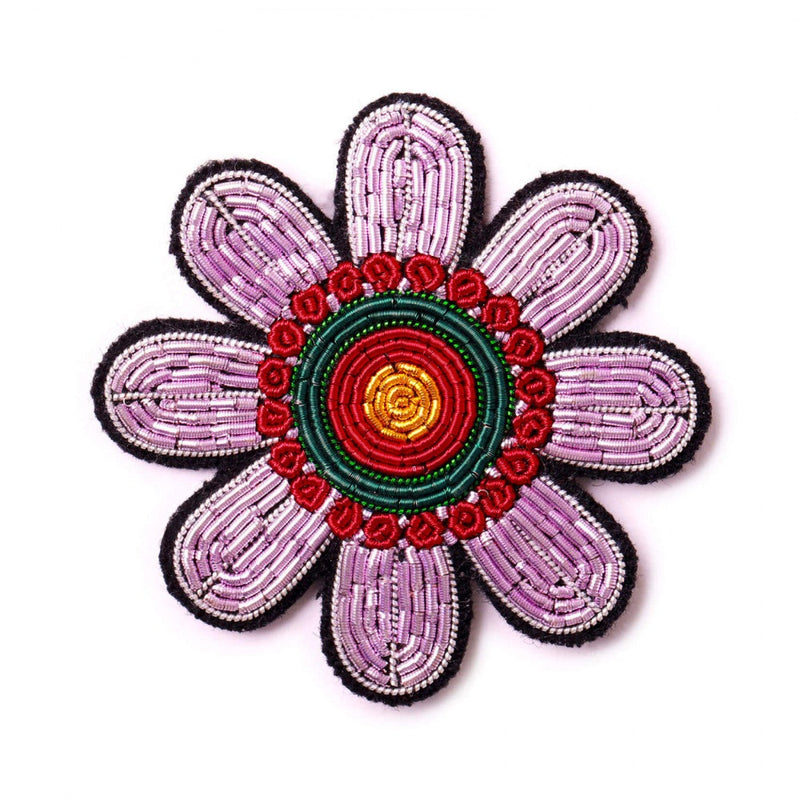 "Passion Flower" Embroidered Brooch