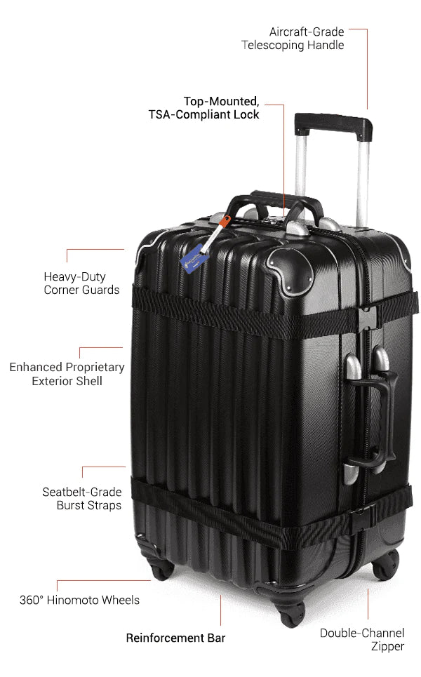 TSA-Approved 12-Bottle Wine Suitcase with Integrated Weight Scale 